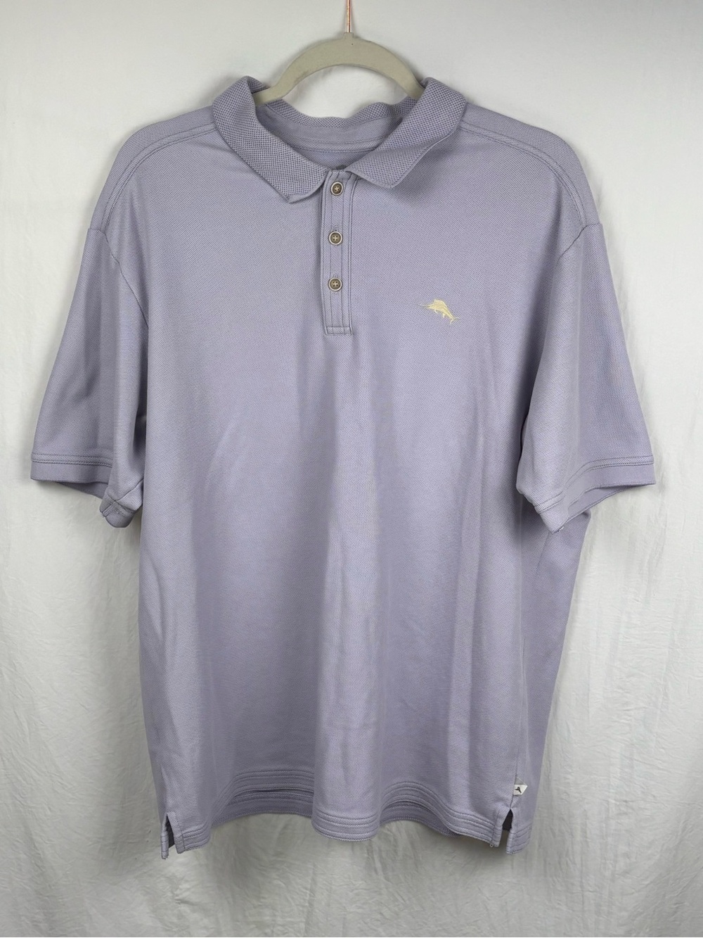 Tommy Bahama Lavender Polo XL with Subtle Embroidered Logo
